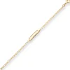 2,1mm Id-Armband Figarokette diamantiert Schildband aus 333 Gold Gelbgold 14cm