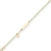 1,9mm Id-Armband Figarokette diamantiert Schildband, Schmetterling 333 Gelbgold