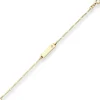 1,5mm Id-Armband Figarokette diamantiert Stern aus 585 Gold Gelbgold 14cm