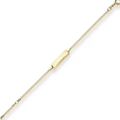 1,7mm Id-Armband Panzerkette Armschmuck aus 585 Gold Gelbgold 14cm