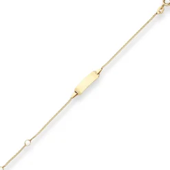 1,1mm Id-Armband Panzerkette Armschmuck aus 585 Gold Gelbgold 13cm