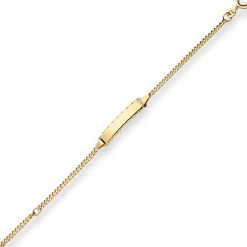 2,1mm Id-Armband Panzerkette Armschmuck aus 585 Gold Gelbgold 14cm