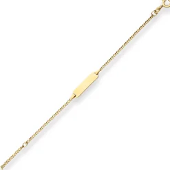 1,7mm Id-Armband Panzerkette Armschmuck aus 585 Gold Gelbgold 16cm