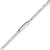5,4mm Id-Armband Panzerkette Armschmuck aus 925 Silber rhodiniert 19cm