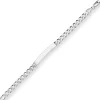 6,5mm Id-Armband Panzerkette Armschmuck aus 925 Silber rhodiniert 21cm