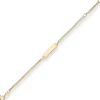 2,1mm Id-Armband Panzerkette Goldarmband Armschmuck aus 375 Gold Gelbgold 16cm
