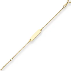 1,4mm Id-Armband Panzerkette Goldarmband Armschmuck aus 375 Gold Gelbgold 13cm