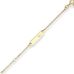 1,4mm Id-Armband Panzerkette Herz Armschmuck aus 333 Gold Gelbgold 14cm