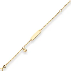 1,7mm Id-Armband Panzerkette Herz Armschmuck aus 333 Gold Gelbgold 14cm