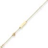 1,4mm Id-Armband Panzerkette Herz mit Engel aus 585 Gold Gelbgold 14cm