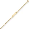 2,4mm Id-Armband Panzerkette Schildband Armschmuck aus 585 Gold Gelbgold 14cm