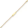 2,1mm Id-Armband Panzerkette Schildband Armschmuck aus 750 Gold Gelbgold 14cm