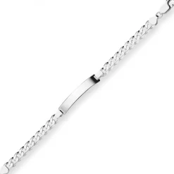 7,5mm Id-Armband Panzerkette Schildband Armschmuck aus 925 Silber 23cm
