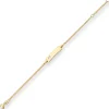 1,7mm Id-Armband Panzerkette Schildband, Herz aus 585 Gold Gelbgold 16cm