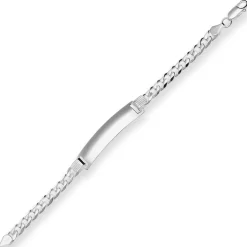 6,7mm Id-Armband Panzerkette Silberarmband Armschmuck aus 925 Silber 21cm
