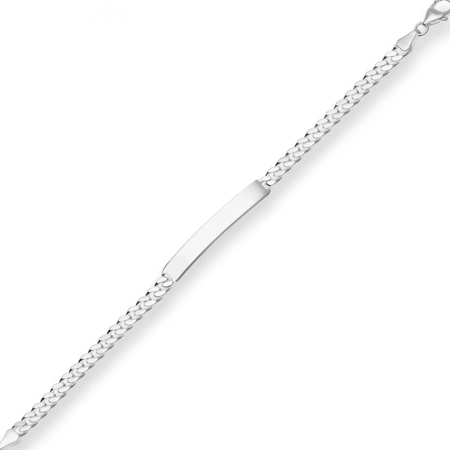 5,4mm Id-Armband Panzerkette Silberarmband Armschmuck aus 925 Silber 21cm
