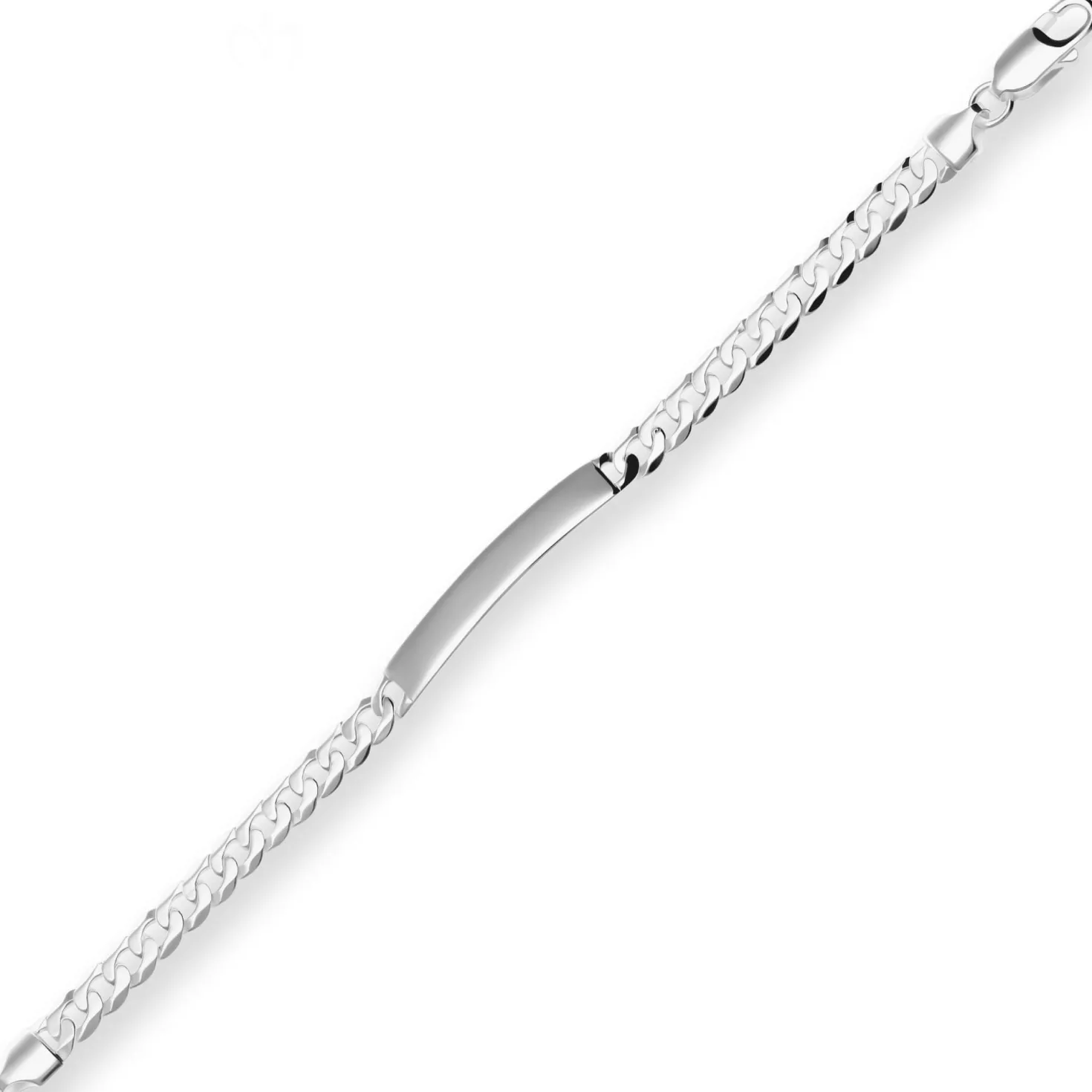 6,5mm Id-Armband Panzerkette Silberarmband Armschmuck aus 925 Silber 18cm