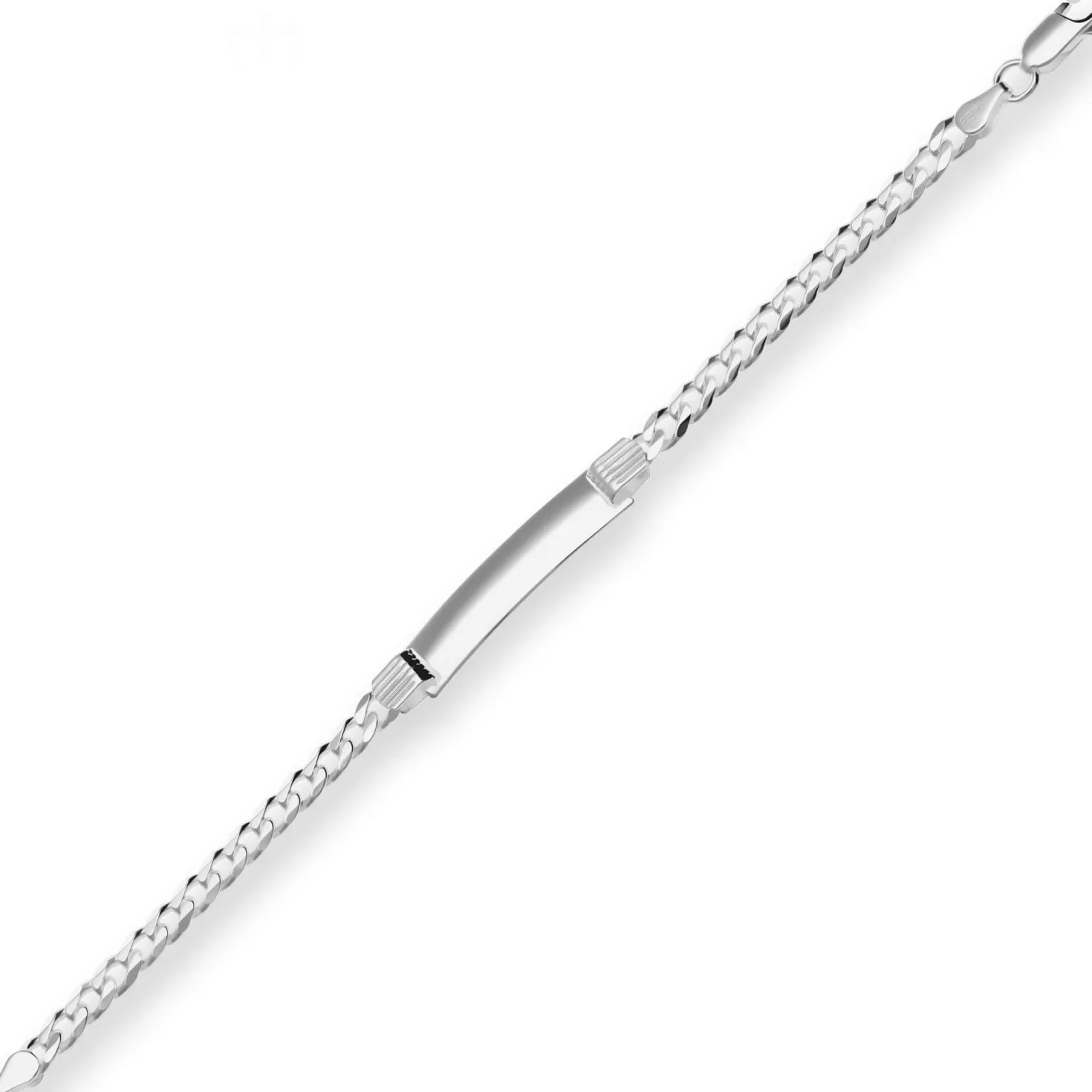 5,4mm Id-Armband Panzerkette Silberarmband Armschmuck aus 925 Silber 18cm