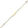 1,7mm Id-Armband Panzerkette Stern Armschmuck aus 333 Gold Gelbgold 14cm