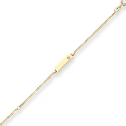 1,7mm Id-Armband Panzerkette Stern Armschmuck aus 333 Gold Gelbgold 14cm