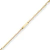 3,9mm Id-Armband Panzerkette weit Armschmuck aus 333 Gold Gelbgold 19cm
