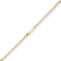 3,9mm Id-Armband Panzerkette weit Armschmuck aus 333 Gold Gelbgold 19cm
