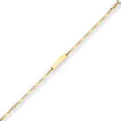 3,2mm Id-Armband Panzerstegkette Armschmuck aus 333 Gold Gelbgold 14cm