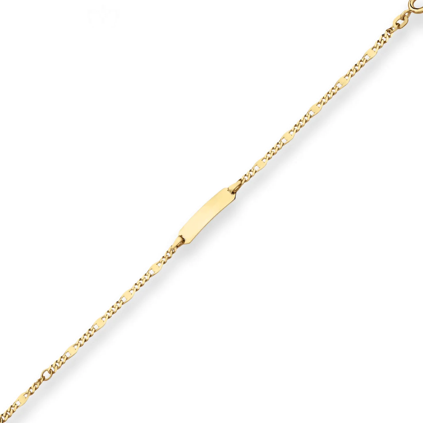 3,2mm Id-Armband Panzerstegkette Armschmuck aus 333 Gold Gelbgold 14cm