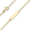 1,2mm Id-Armband Veneziakette Goldarmband Armschmuck aus 585 Gold Gelbgold 14cm