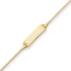 0,9mm Id-Armband Veneziakette Schildband Armschmuck aus 750 Gold Gelbgold 14cm