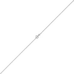 1,2mm Kette Ankerkette Collier aus 585 Gold Weißgold diamantiert 38cm