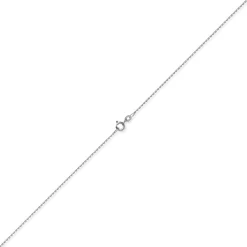1,2mm Kette Ankerkette Collier aus 750 Gold Weißgold diamantiert 50cm