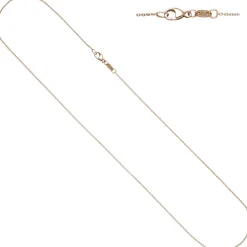 1mm Kette Ankerkette, rund, 585 Gold Rotgold Halsschmuck Rotgoldkette, 40cm