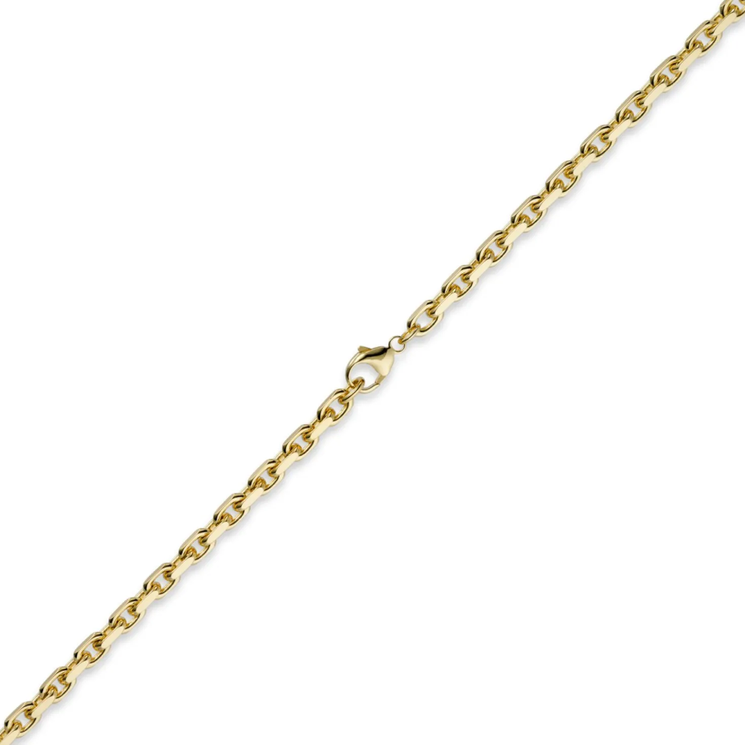 5mm Kette Collier Ankerkette aus 585 Gold Gelbgold, 55cm, Herren