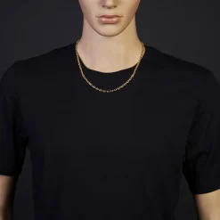 4mm Kette Collier Ankerkette aus 585 Gold Gelbgold, 55cm, Herren