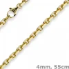 4mm Kette Collier Ankerkette aus 750 Gold Gelbgold, 55cm, Herren