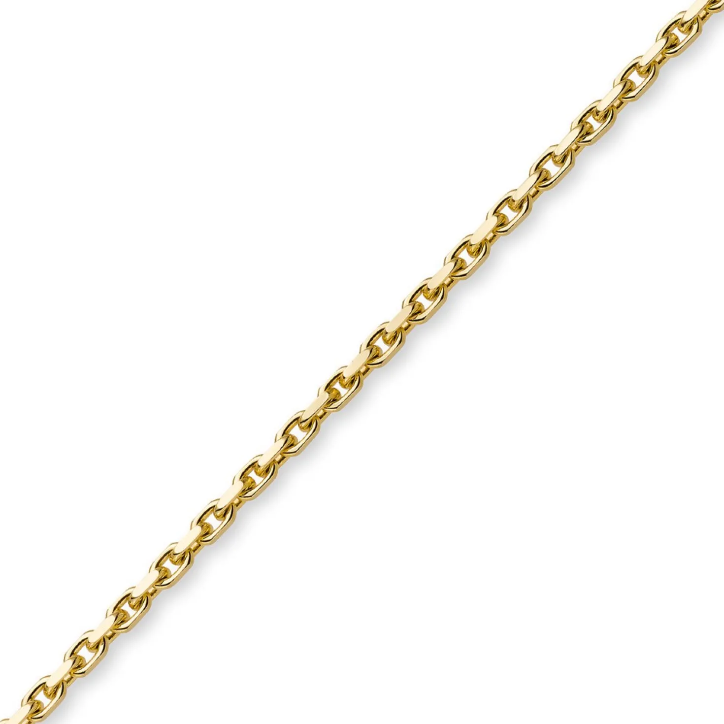 5mm Kette Collier Ankerkette aus 750 Gold Gelbgold, 55cm, Herren