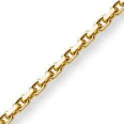 3mm Kette Collier Ankerkette aus 585 Gold Gelbgold 70cm Unisex Goldkette