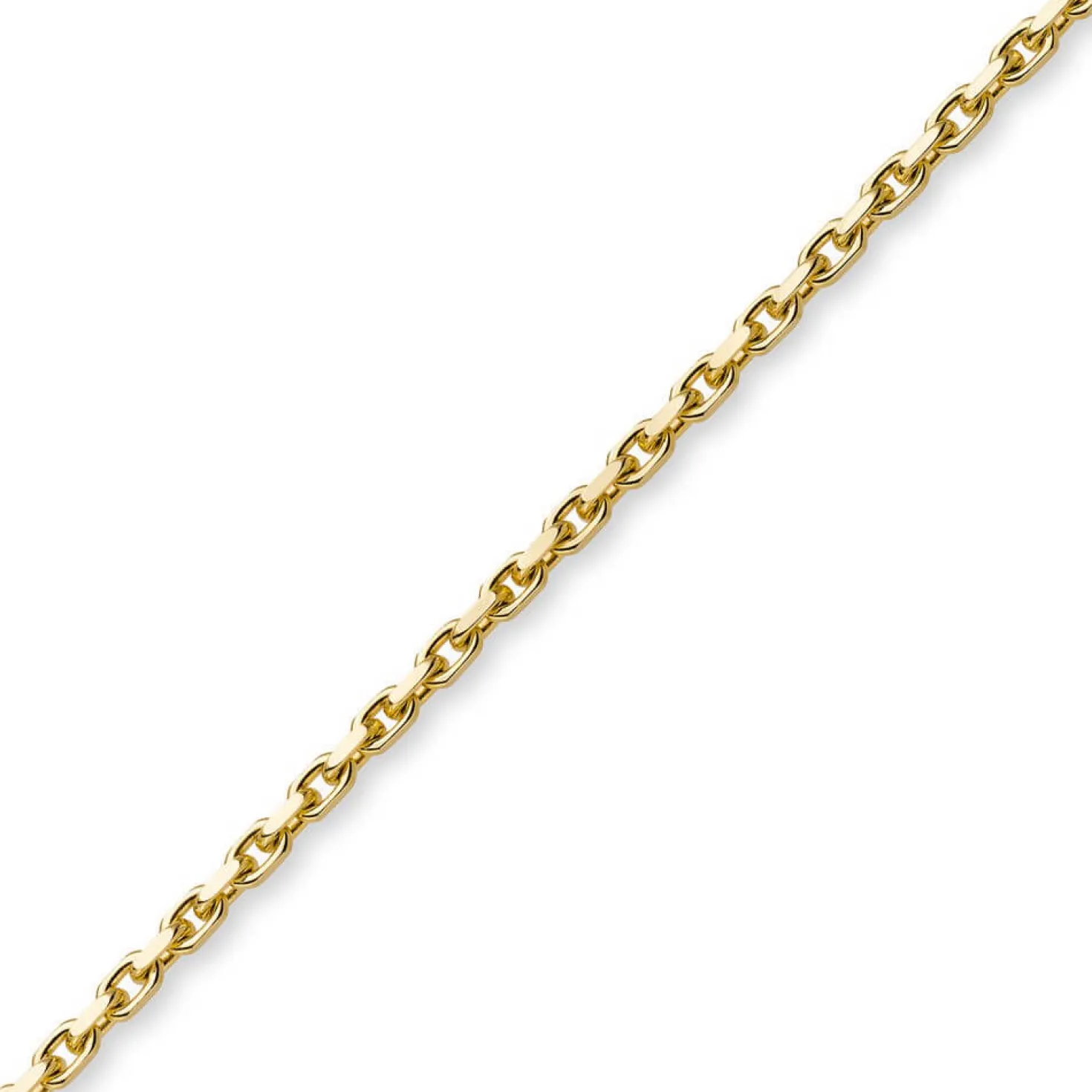 2,5mm Kette Collier Ankerkette aus 585 Gold Gelbgold 70cm Unisex Goldkette
