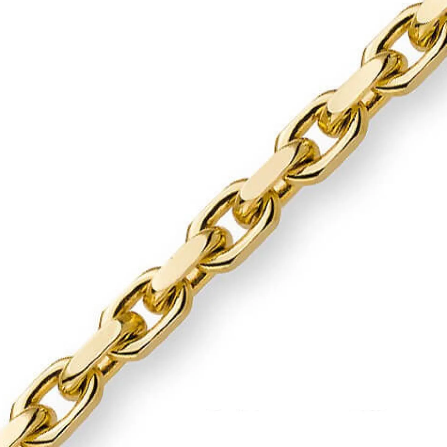 2,5mm Kette Collier Ankerkette aus 585 Gold Gelbgold 70cm Unisex Goldkette