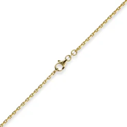 1,8mm Kette Collier Ankerkette diamantiert Halskette aus 750 Gold Gelbgold, 55cm