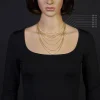 1,5mm Kette Collier Ankerkette Halskette, 585 Gold Gelbgold, 60cm