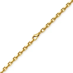 6,5mm Kette Collier Ankerkette Halskette, 750 Gold Gelbgold 55cm für Herren