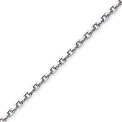 5mm Kette Collier Ankerkette Halskette, 585 Gold Weißgold, 60cm Herren