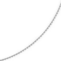 1,8mm Kette Collier Ankerkette Halskette 750 Gold Weißgold 45cm Unisex