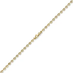 3,5mm Kette Collier Bohnenkette Schiffsankerkette 585 Gold Gelbgold 55cm Unisex