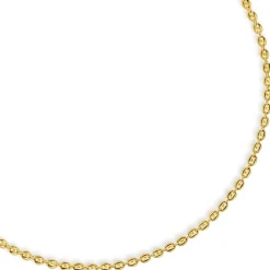 4mm Kette Collier Bohnenkette Schiffsankerkette 585 Gold Gelbgold 50cm Unisex