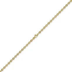 4mm Kette Collier Bohnenkette Schiffsankerkette 585 Gold Gelbgold 55cm Unisex