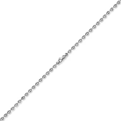 3,5mm Kette Collier Bohnenkette Schiffsankerkette 585 Gold Weißgold 60cm Unisex
