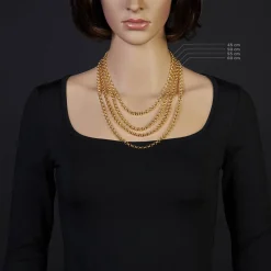 5mm Kette Collier Erbskette aus 750 Gold Gelbgold, 50cm